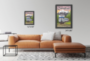 A poster of the Canadian train, from Toronto to Vancouver in a living room