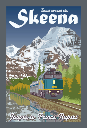 The Skeena Train VIA Rail Retro Print
