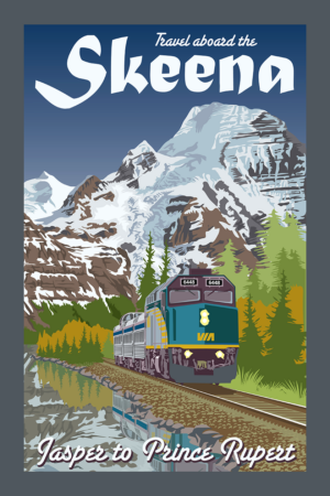 The Skeena Train VIA Rail Retro Print